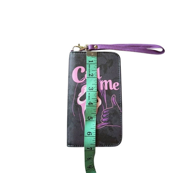 Scream Horror Ghost Face Call Me Themed Wallet with Strap - Picture 7 of 7